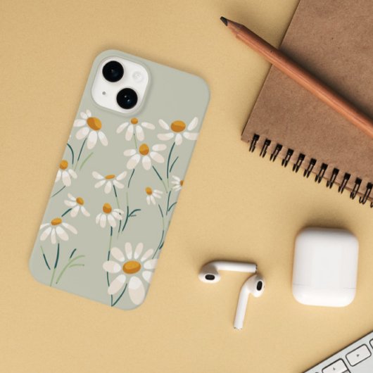 Coques Case-Mate iPhone Fleurs Delicées Chamomille Aesthétique Sauvage
