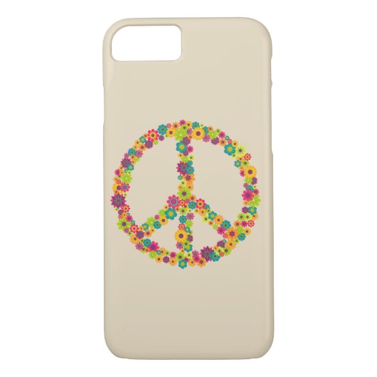Coques Case-Mate iPhone Fleurs des signes de paix hippie (Dos)