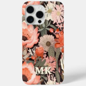Coques Case-Mate iPhone Fleurs Désertiques Modernes Monogramme Floral (Verso)