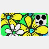 Coques Case-Mate iPhone Fleurs d'été assez brillantes Bleu Jaune et Vert (Verso (horizontal))