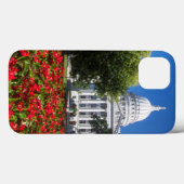 Coques Case-Mate iPhone Fleurs devant le bâtiment du Capitole de l'État (Verso (horizontal))