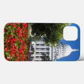 Coques Case-Mate iPhone Fleurs devant le bâtiment du Capitole d'État (Verso (horizontal))
