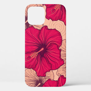 Case-Mate iPhone Case Fleurs d'Hibiscus dessinées à la main Vintage