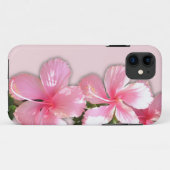 Coques Case-Mate iPhone Fleurs d'Hibiscus roses brillantes (Dos (Horizontal))