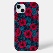 Coques Case-Mate iPhone Fleurs d'hibiscus rouges (Verso)