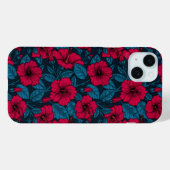 Coques Case-Mate iPhone Fleurs d'hibiscus rouges (Verso (horizontal))