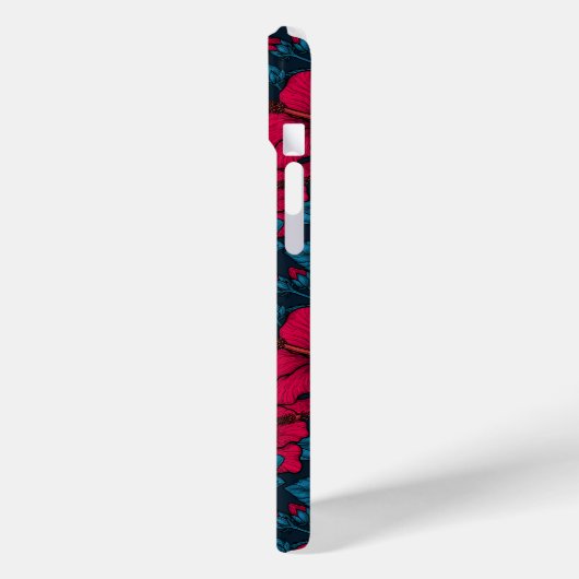 Coques Case-Mate iPhone Fleurs d'hibiscus rouges (Verso / Gauche)