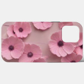 Coques Case-Mate iPhone Fleurs d'hydrangea rose (Verso (horizontal))