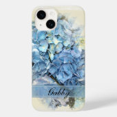 Coques Case-Mate iPhone Fleurs d'Hydrangée Bleue (Verso)