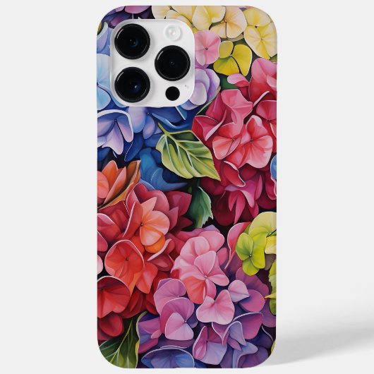 COQUES Case-Mate iPhone FLEURS D'HYDRANGÉE DE COULEUR D'EAU BRILLANTE (Verso)