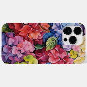 COQUES Case-Mate iPhone FLEURS D'HYDRANGÉE DE COULEUR D'EAU BRILLANTE (Verso (horizontal))