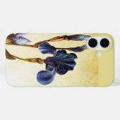 Coques Case-Mate iPhone FLEURS D'IRIS BLEU ÉLÉGANT Fleurs d'Ivoire (Verso (horizontal))
