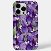 Coques Case-Mate iPhone Fleurs d'Iris violettes et papillons (Verso)