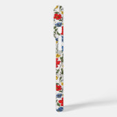 Coques Case-Mate iPhone Fleurs Ditsy Bleu Rouge et Jaune Monogrammées (Verso / Gauche)