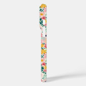 Coques Case-Mate iPhone Fleurs Ditsy Corail Monogrammées (Verso / Gauche)
