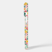 Coques Case-Mate iPhone Fleurs Ditsy Corail Monogrammées (Verso / Gauche)