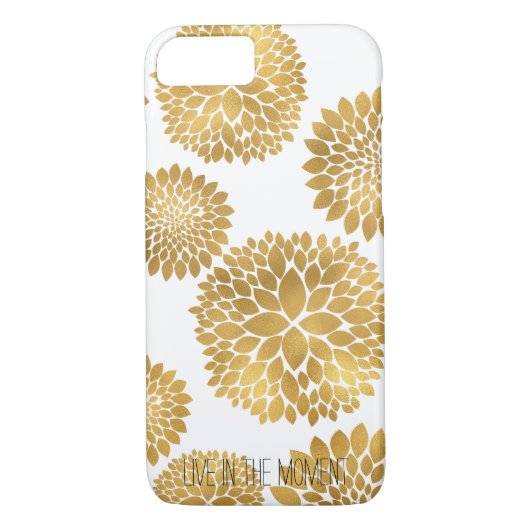 Coques Case-Mate iPhone Fleurs d'or chic (Dos)