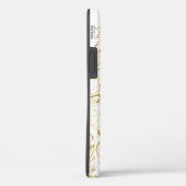Coques Case-Mate iPhone Fleurs d'or modernes et Monogramme Coque-Mate iPho (Verso / Droite)