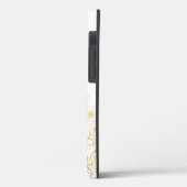 Coques Case-Mate iPhone Fleurs d'or modernes et Monogramme Coque-Mate iPho (Verso / Gauche)