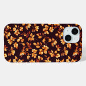 Coques Case-Mate iPhone Fleurs d'or Motif d'automne (Verso (horizontal))