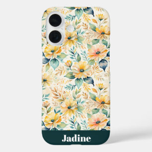 Coques iPhone 16 Fleurs d'or Sunny