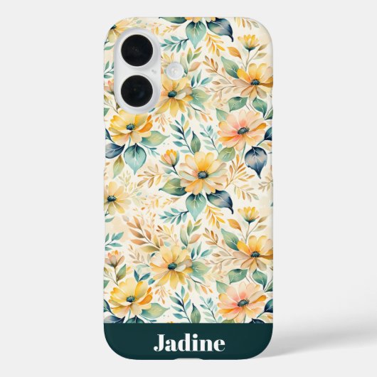 Coques Case-Mate iPhone Fleurs d'or Sunny (Verso)