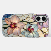 Coques Case-Mate iPhone Fleurs d'Orchidée en Verre Coloré (Verso (horizontal))