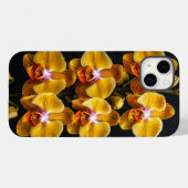 Coques Case-Mate iPhone Fleurs d'orchidées jaunes (Verso (horizontal))