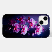 Coques Case-Mate iPhone Fleurs d'orchidées roses de luxe (Verso (horizontal))