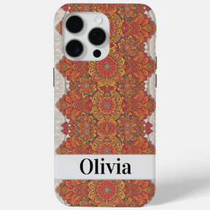 Coque iPhone 15 Pro Max Fleurs élégantes de style vintage moderne