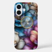 Coques Case-Mate iPhone Fleurs élégantes et opulentes avec cadre en cercle (Verso)