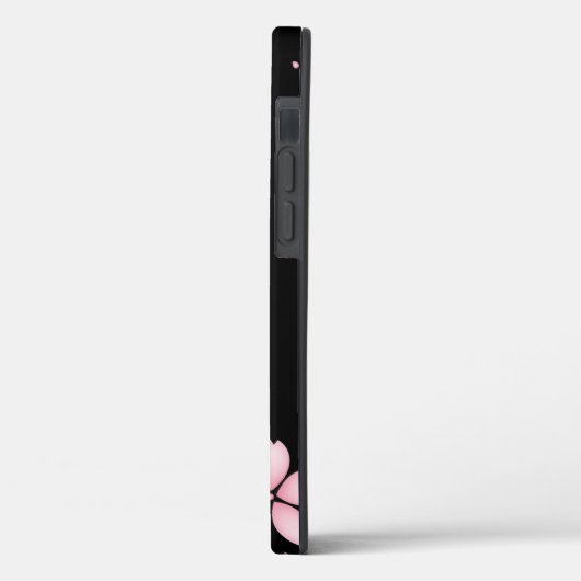 Coques Case-Mate iPhone Fleurs en arrière - plan noir (Verso / Gauche)