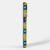 Coques Case-Mate iPhone Fleurs en Artdeco style rétro vert bleu jaune (Verso / Droite)