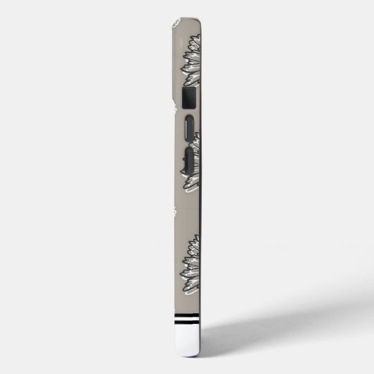Coques Case-Mate iPhone Fleurs en Beige Custom (Verso / Gauche)