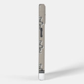 Coques Case-Mate iPhone Fleurs en Beige Custom (Verso / Droite)