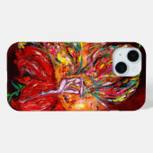 Coques Case-Mate iPhone FLEURS EN Imaginaire ROUGE (Verso (horizontal))