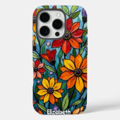 Coques Case-Mate iPhone Fleurs en verre à palette gaies (Verso)