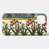 Coques Case-Mate iPhone Fleurs en verre souillé avec la frontière bronzage (Verso (horizontal))
