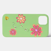 Coques Case-Mate iPhone Fleurs et abeilles sur la chaux (Verso (horizontal))