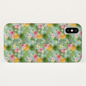 Coques Case-Mate iPhone Fleurs et ananas tropicaux (Dos (Horizontal))
