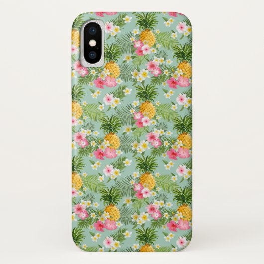 Coques Case-Mate iPhone Fleurs et ananas tropicaux (Dos)