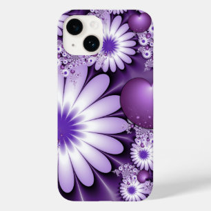 Coque Pour iPhone 14 Fleurs et cœurs abstraits de l'amour fractal