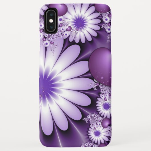 Coques Case-Mate iPhone Fleurs et cœurs abstraits de l'amour fractal (Dos)