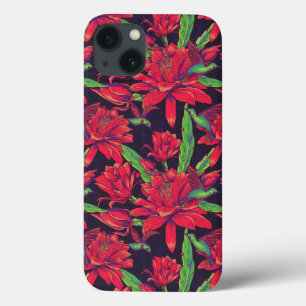 iPhone 13 Case Fleurs et colibris
