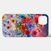Coques Case-Mate iPhone Fleurs et cristaux de glace (Verso (horizontal))