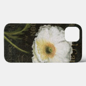 Coques Case-Mate iPhone Fleurs et feuille blancs (Verso (horizontal))