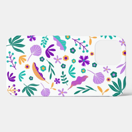 Coques Case-Mate iPhone Fleurs et Feuilles modernes mignons (Verso (horizontal))