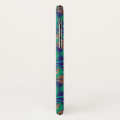 Coques Case-Mate iPhone Fleurs et monogramme des plumes | (Dos/Gauche)