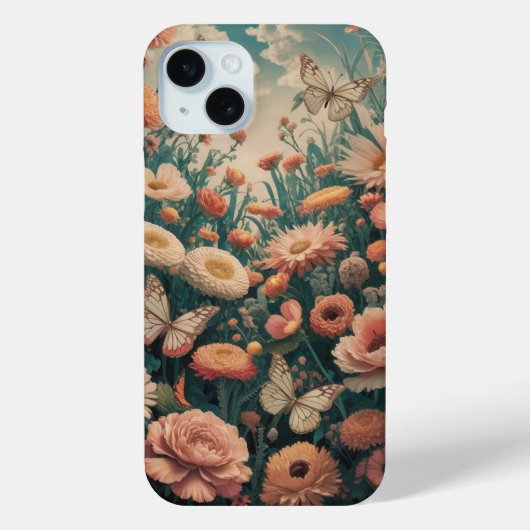 Coques Case-Mate iPhone Fleurs et papillons (Verso)
