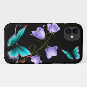 Coques Case-Mate iPhone Fleurs et papillons Art déco (Dos (Horizontal))